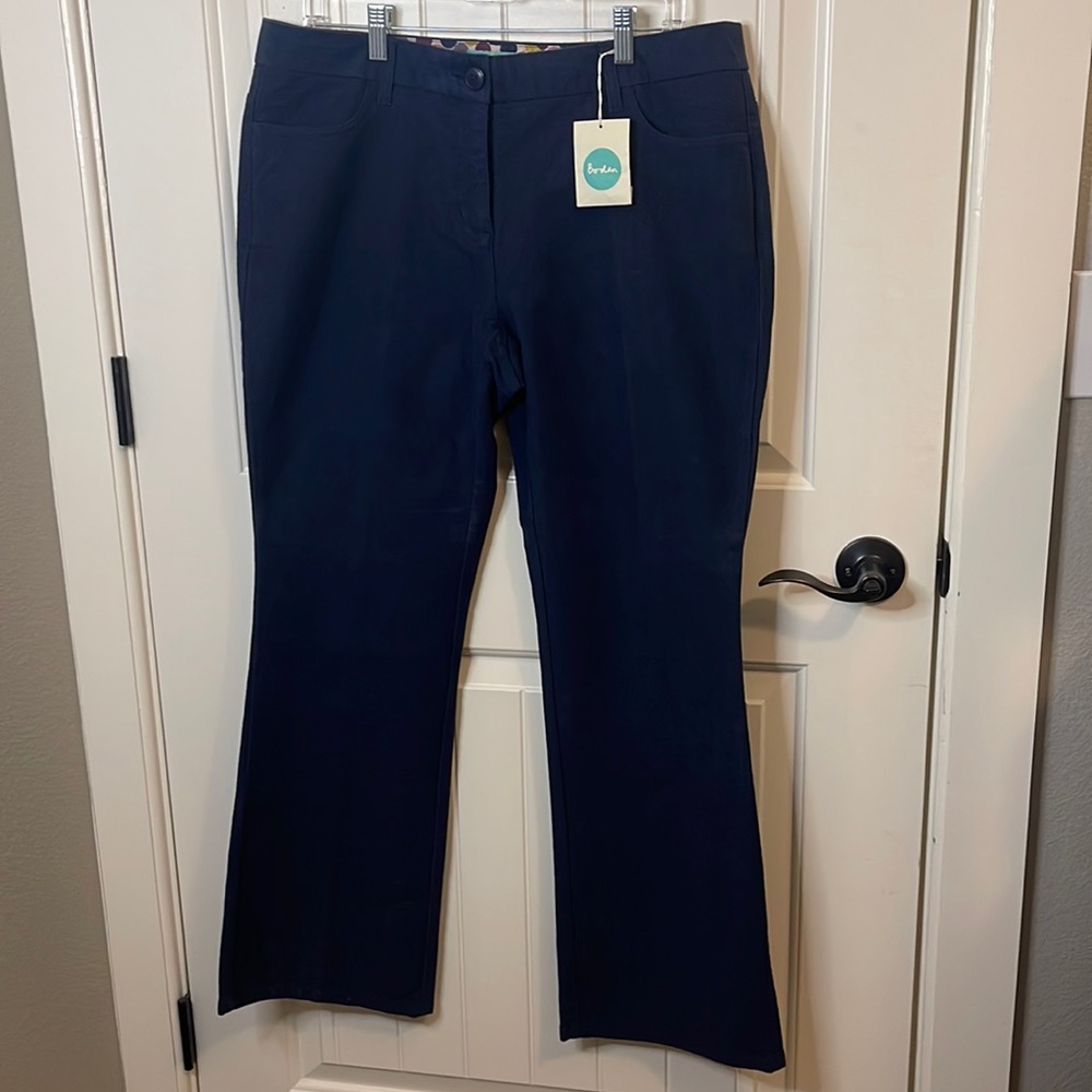 Womens Boden brushed cotton straight leg pants